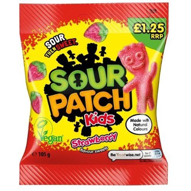 Hovedbilde Sour Patch Kids STRAWBERRY 10x105g