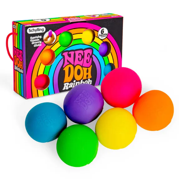 NeeDoh Rainbow 6-Pack Mini Stress Balls x 12