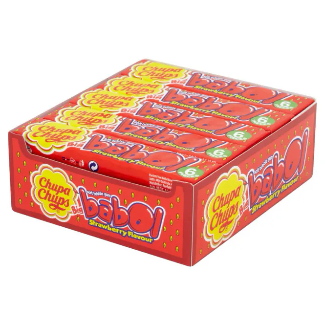 Hovedbilde Chupa Chups Babol Gum Strawberry 20x27.6g