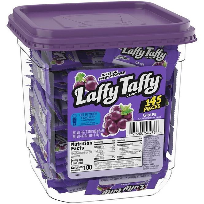 Hovedbilde LAFFY TAFFY GRAPE CANDY - 145 PIECES 1,3 KG