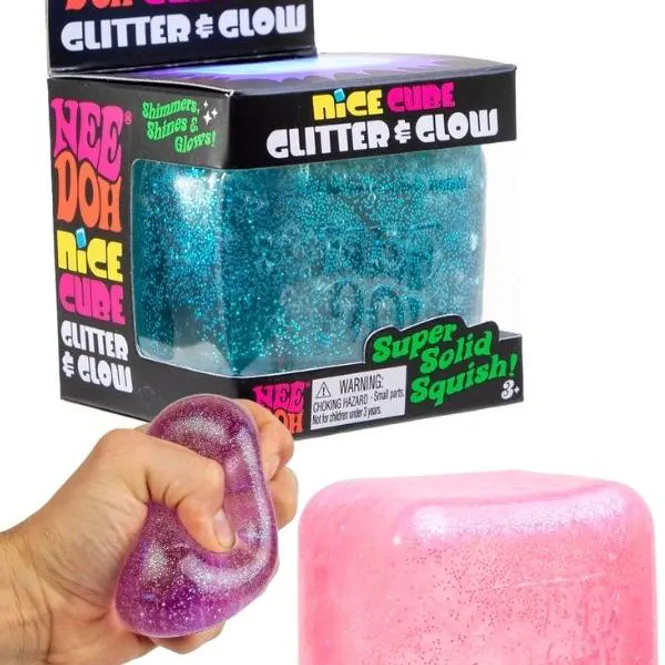 Hovedbilde NeeDoh Glitter & Glow Nice Cube 12stk
