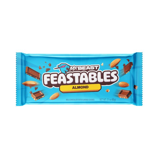 Hovedbilde MrBeast Feastables Almond Chocolate Bar 10x60g