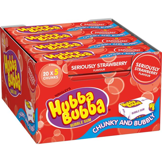 Hovedbilde Hubba Bubba Seriously Strawberry 20x35g