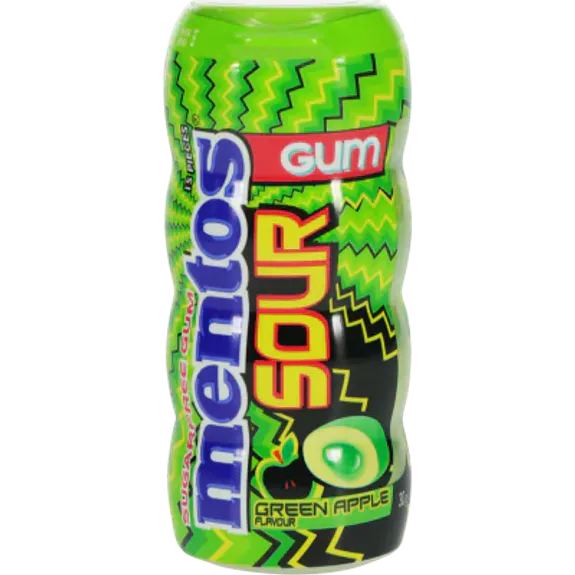 Mentos Sour Gum Green Apple Nas 10x30g