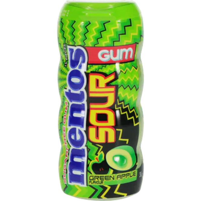 Hovedbilde Mentos Sour Gum Green Apple Nas 10x30g